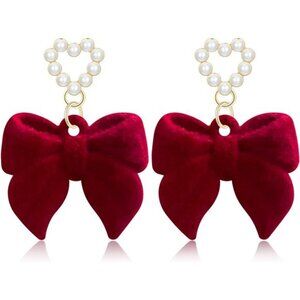 Velvet Drop Earrings – Unique Statement Design, Alloy & Fabric, Gift-Ready
